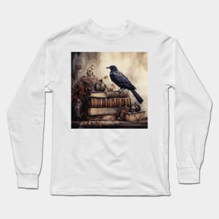 Raven and books Long Sleeve T-Shirt